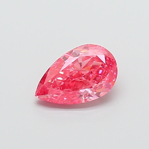 1.07 carat fancy vivid pink pear lab grown diamond VVS2 clarity