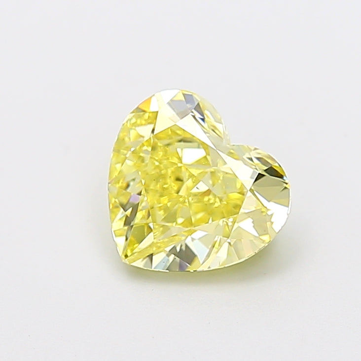 2.02 carat fancy intense yellow heart lab grown diamond VS2 clarity