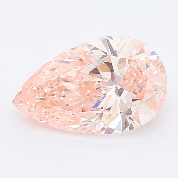 1.00 carat fancy vivid pink pear lab grown diamond VVS2 clarity