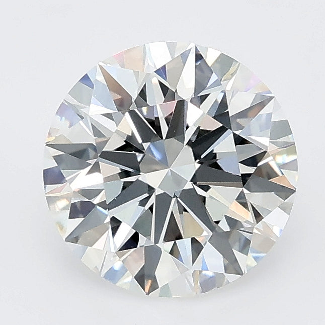 2.05 carat round lab grown diamond E color VVS2 clarity