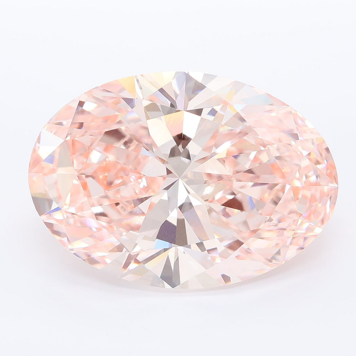 12.79 carat fancy pink oval lab grown diamond VVS2 clarity