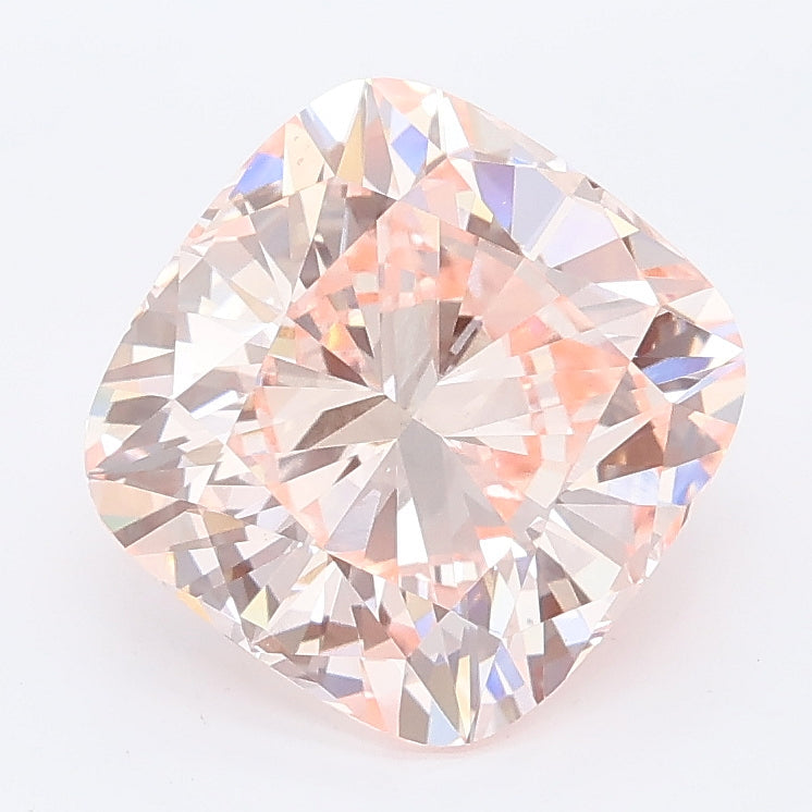3.00 carat fancy intense pink cushion lab grown diamond VS1 clarity