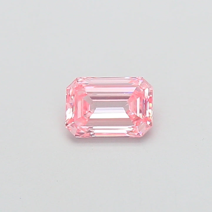 0.57 carat fancy intense pink emerald lab grown diamond VVS2 clarity
