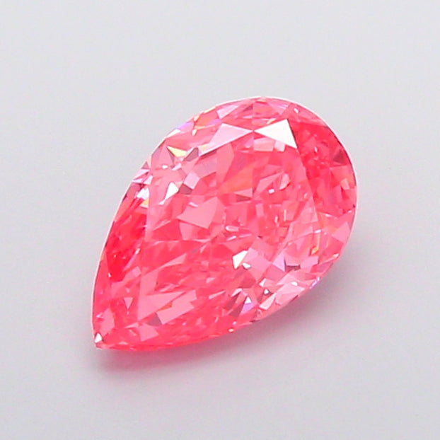 1.62 carat fancy vivid pink pear lab grown diamond VVS2 clarity