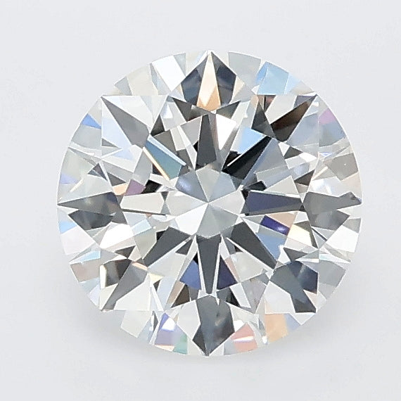 1.27 carat round lab grown diamond D color VVS2 clarity
