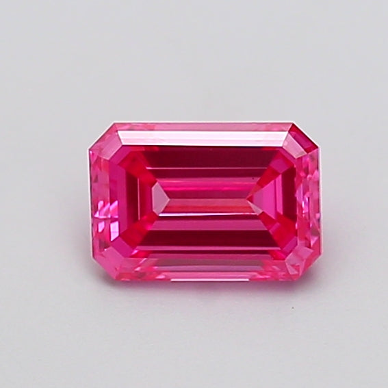 1.05 carat fancy vivid pink emerald lab grown diamond VS1 clarity