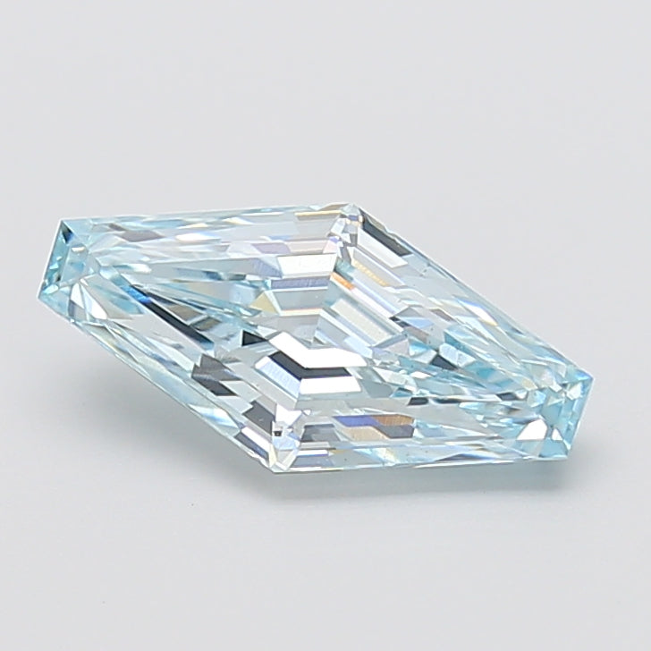 2.12 carat fancy intense blue dutch marquise lab grown diamond VS2 clarity