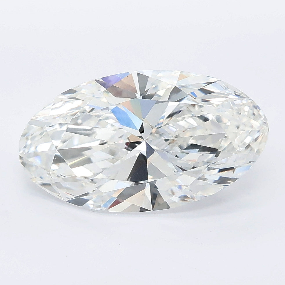 3.51 carat moval lab grown diamond E color VVS2 clarity