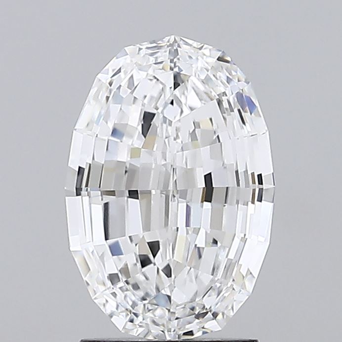2.12 carat oval lab grown diamond E color VVS2 clarity