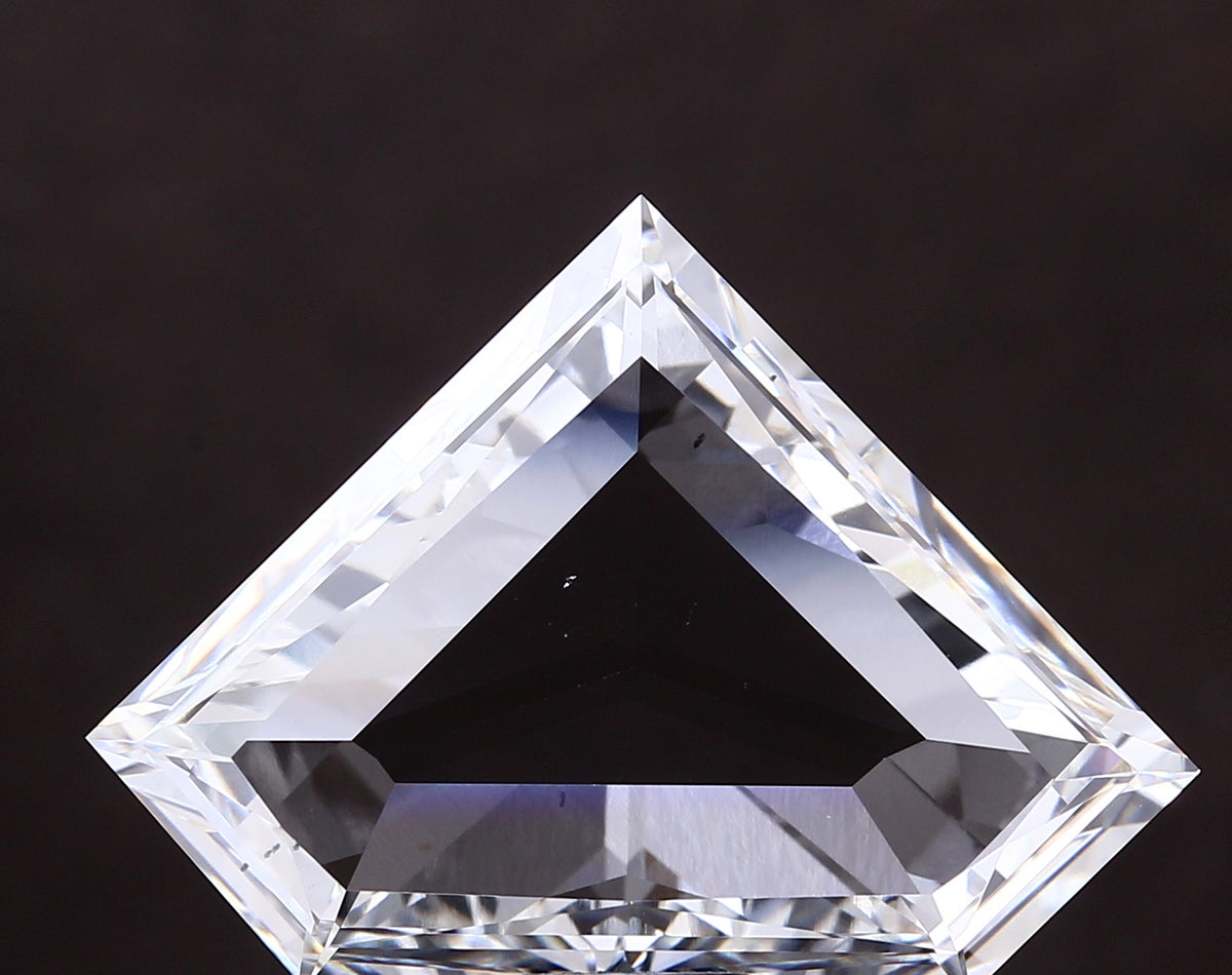 12.37 carat pentagon lab grown diamond F color VS1 clarity