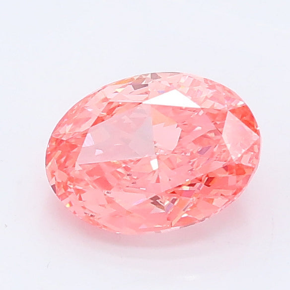 1.02 carat fancy vivid pink oval lab grown diamond VVS2 clarity