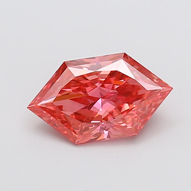 2.06 carat fancy vivid pink dutch marquise lab grown diamond VVS2 clarity