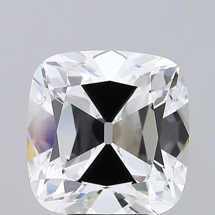 5.08 carat old mine cushion lab grown diamond F color VVS2 clarity