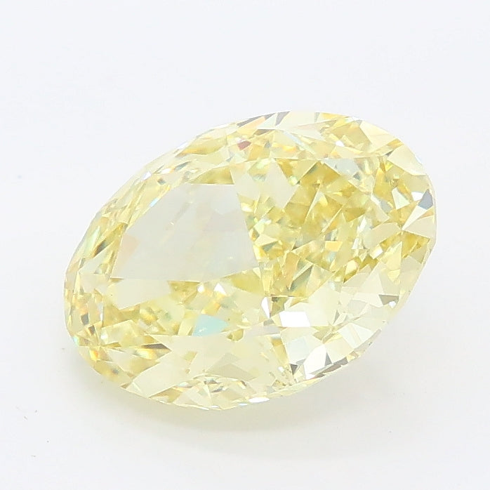 2.15 carat fancy intense yellow oval lab grown diamond VVS2 clarity
