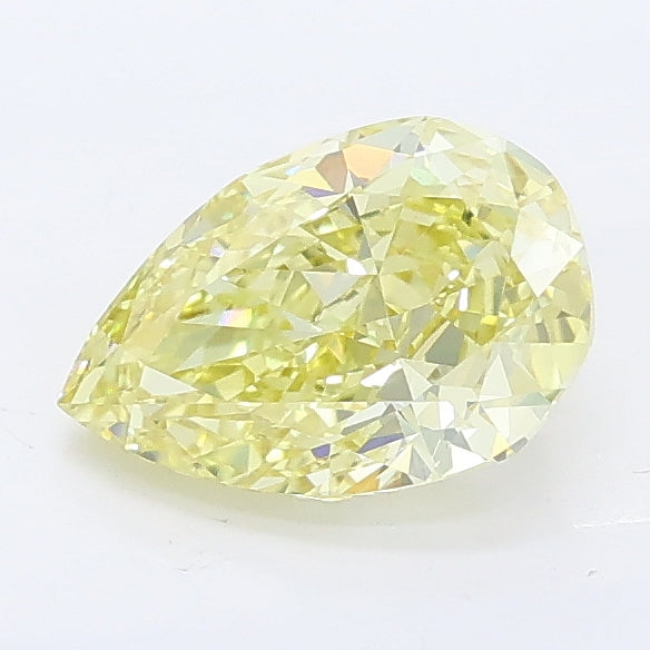 1.08 carat fancy intense yellow pear lab grown diamond VVS2 clarity