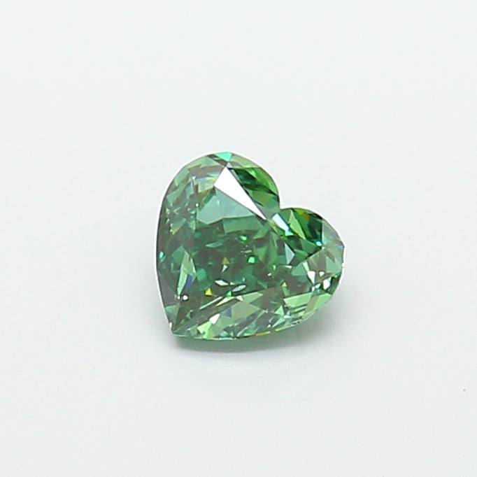 1.00 carat fancy vivid green heart lab grown diamond VS2 clarity