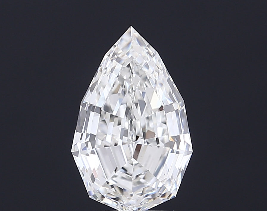 2.56 carat pear lab grown diamond E color VS1 clarity