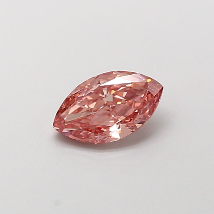 1.01 carat fancy intense brownish pink marquise lab grown diamond VS2 clarity