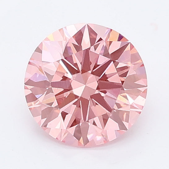 1.04 carat fancy vivid pink round lab grown diamond VS1 clarity