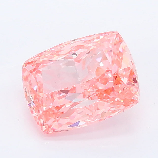 1.50 carat fancy vivid pink cushion lab grown diamond VS1 clarity