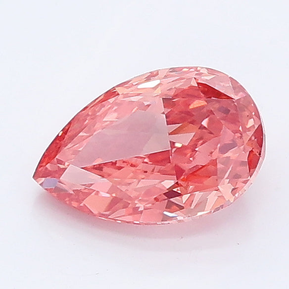 1.02 carat fancy vivid pink pear lab grown diamond VS1 clarity