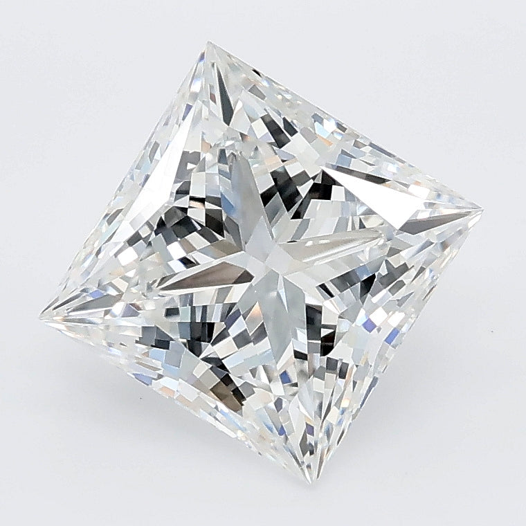 2.53 carat princess lab grown diamond D color VVS2 clarity