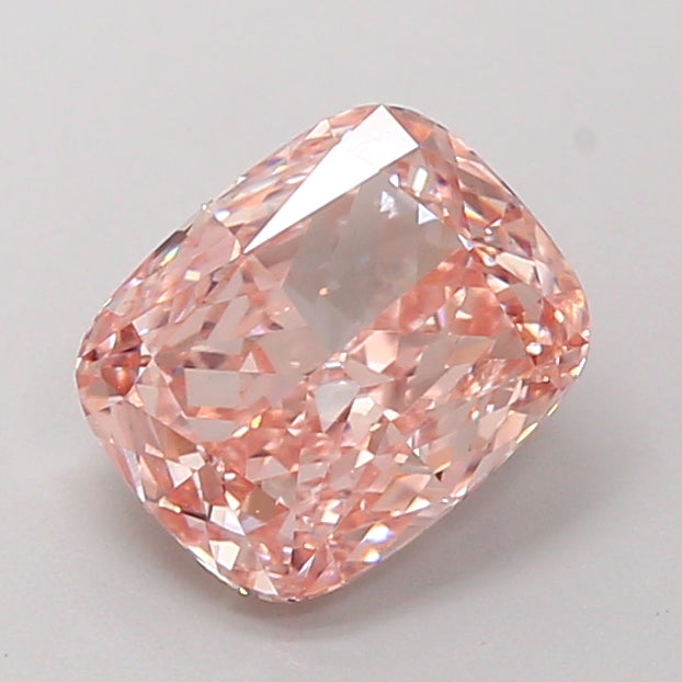 2.00 carat fancy intense pink cushion lab grown diamond VS1 clarity