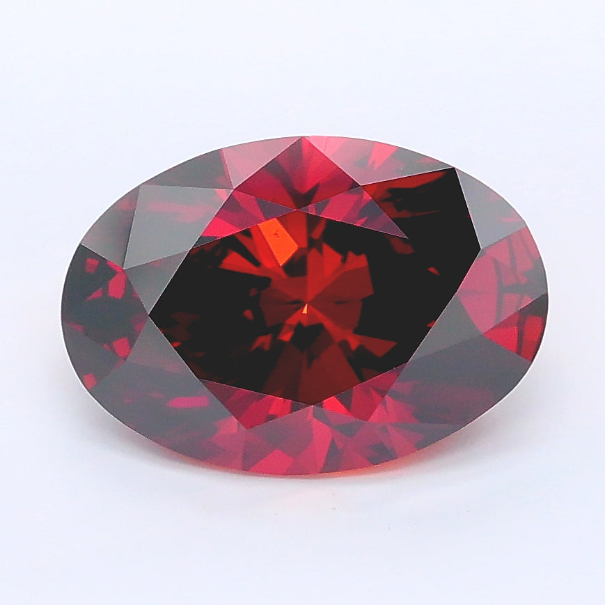 2.73 carat fancy deep orange oval lab grown diamond VS1 clarity