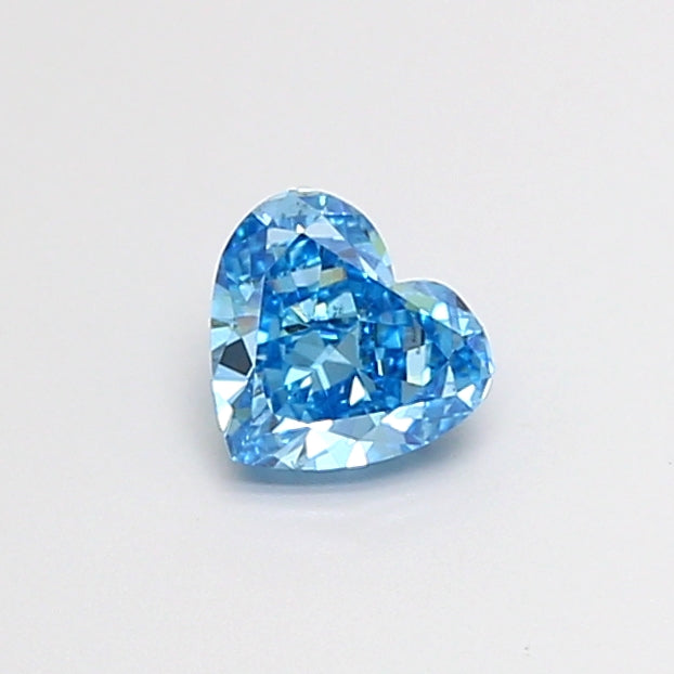 0.55 carat fancy vivid blue heart lab grown diamond VS2 clarity