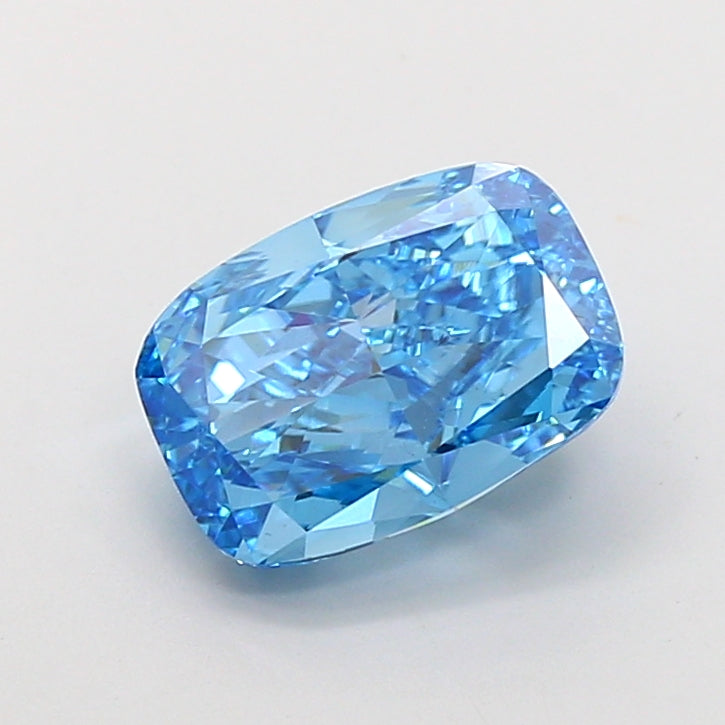 3.00 carat fancy vivid blue cushion lab grown diamond VS1 clarity