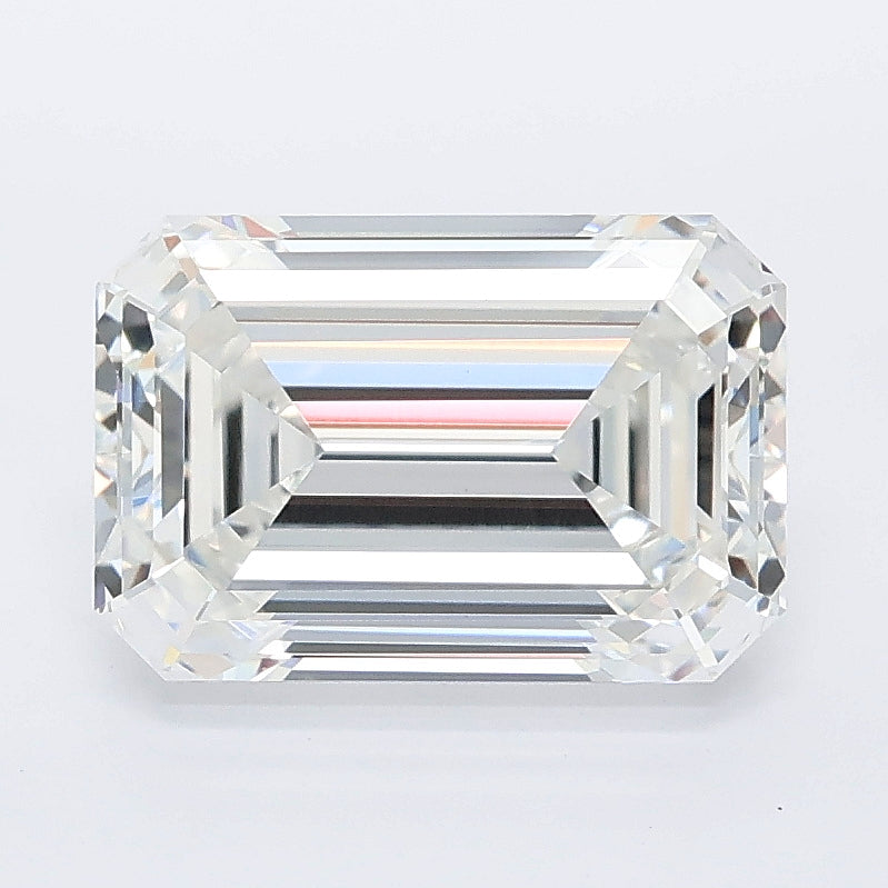 3.08 carat emerald lab grown diamond F color VVS2 clarity