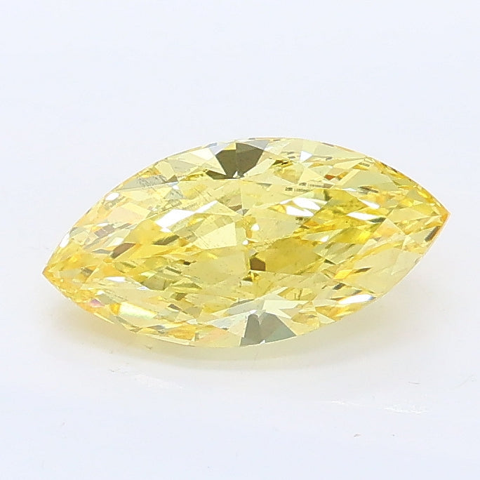 1.01 carat fancy intense yellow marquise lab grown diamond VS2 clarity