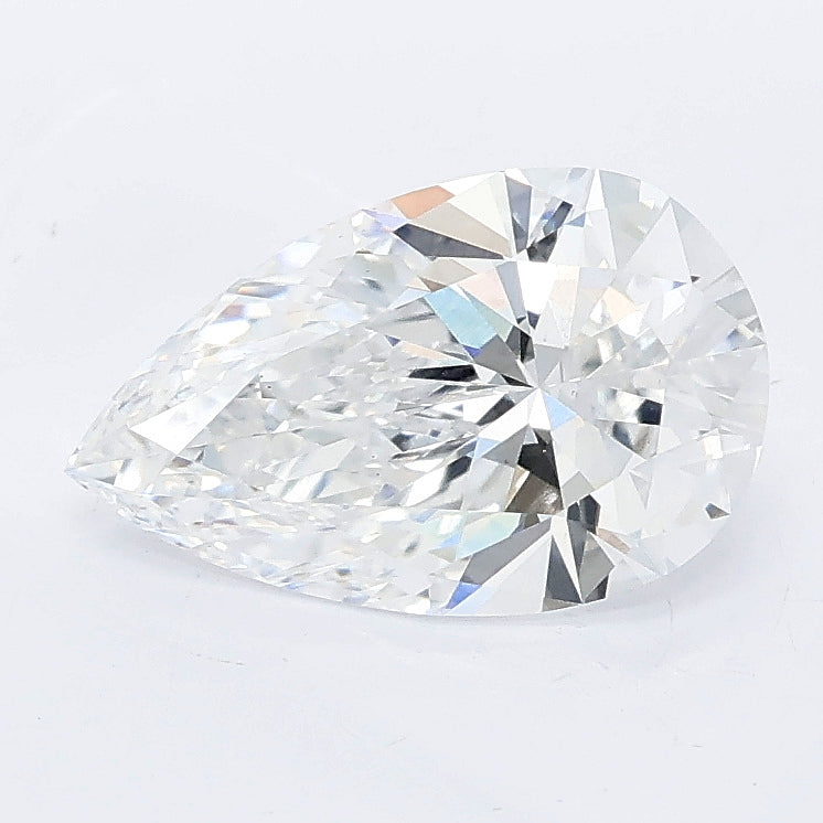 1.58 carat pear lab grown diamond D color VS1 clarity