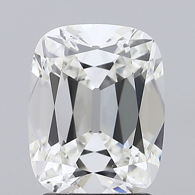 2.02 carat old mine cushion lab grown diamond G color VS1 clarity