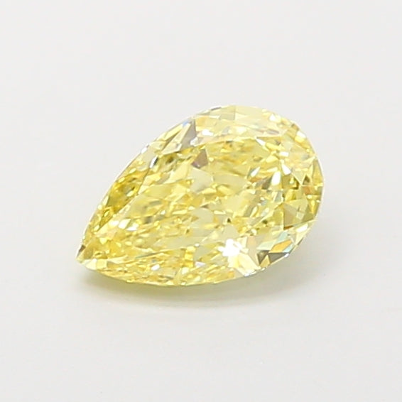 1.06 carat fancy intense yellow pear lab grown diamond VVS2 clarity