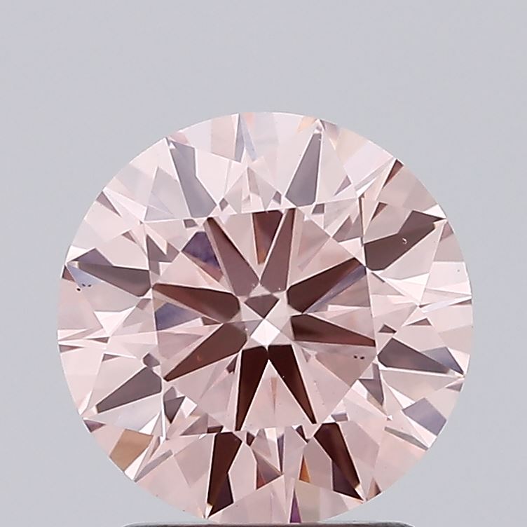 2.00 carat fancy intense pink round lab grown diamond VS2 clarity