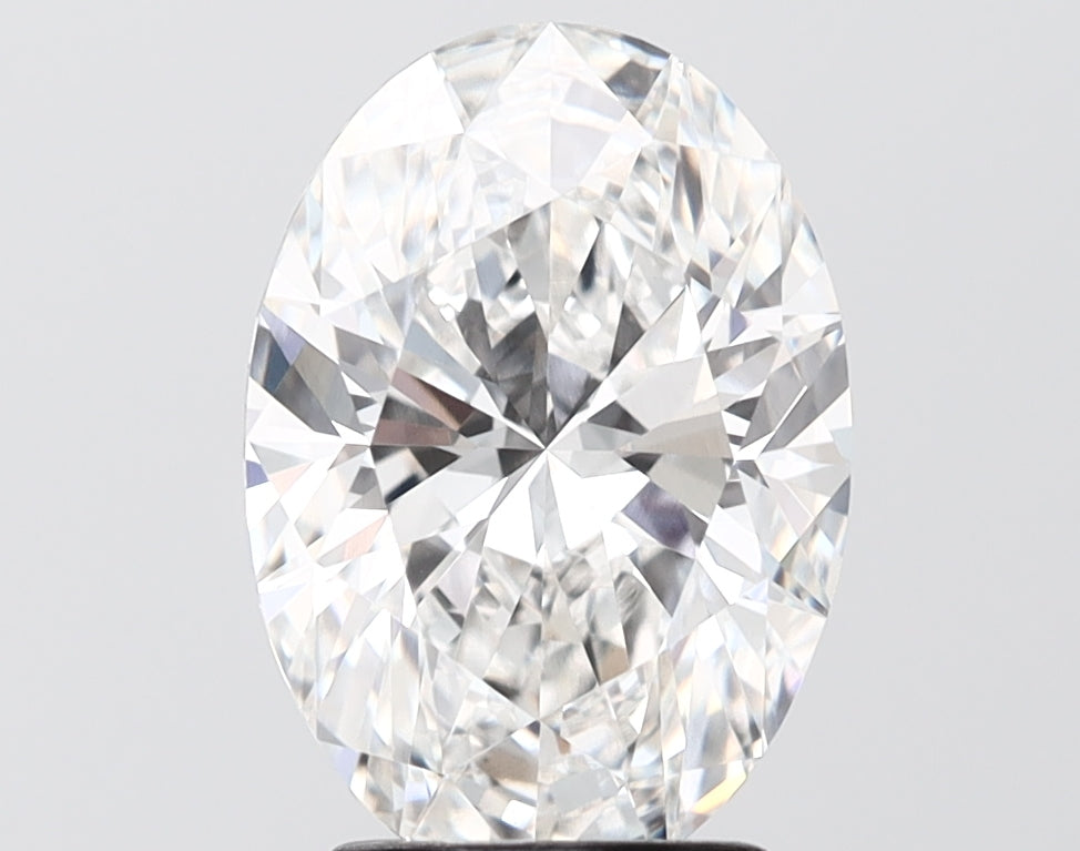 3.04 carat oval lab grown diamond F color VVS2 clarity