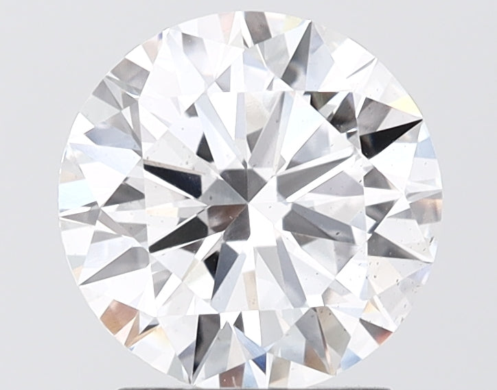 2.01 carat round lab grown diamond F color SI1 clarity