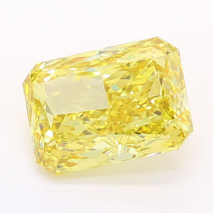 2.01 carat fancy intense yellow radiant lab grown diamond VS1 clarity
