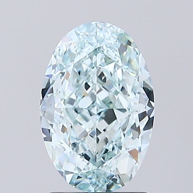 2.01 carat fancy green oval lab grown diamond VVS2 clarity