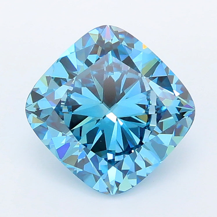 2.22 carat fancy vivid blue cushion lab grown diamond VVS2 clarity