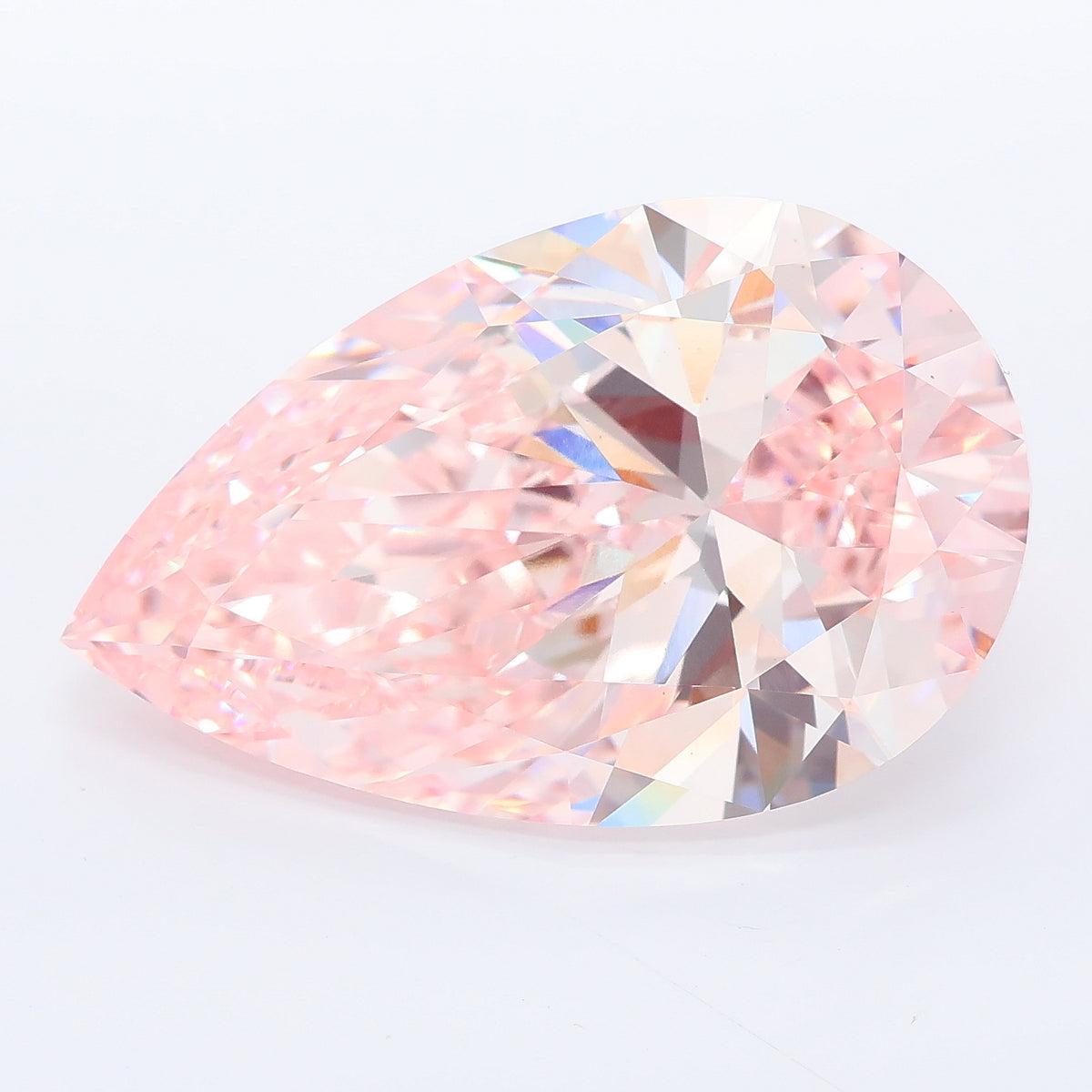 14.00 carat fancy intense pink pear lab grown diamond VS1 clarity