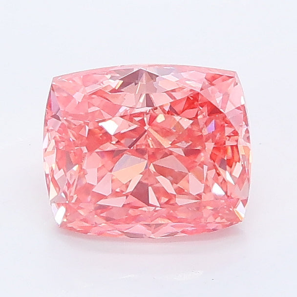 1.51 carat fancy vivid pink cushion lab grown diamond VS1 clarity
