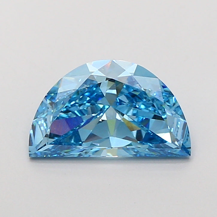2.11 carat fancy vivid blue half moon lab grown diamond VS1 clarity