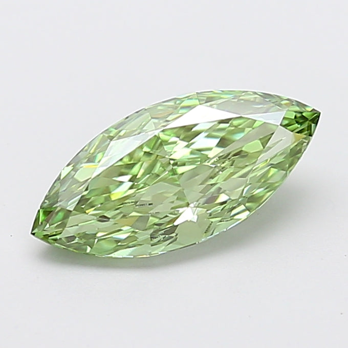 2.03 carat fancy vivid green marquise lab grown diamond VS1 clarity