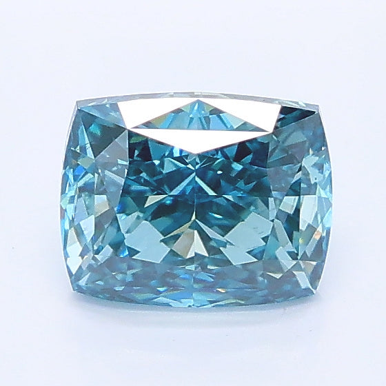1.10 carat fancy vivid blue cushion lab grown diamond VS1 clarity