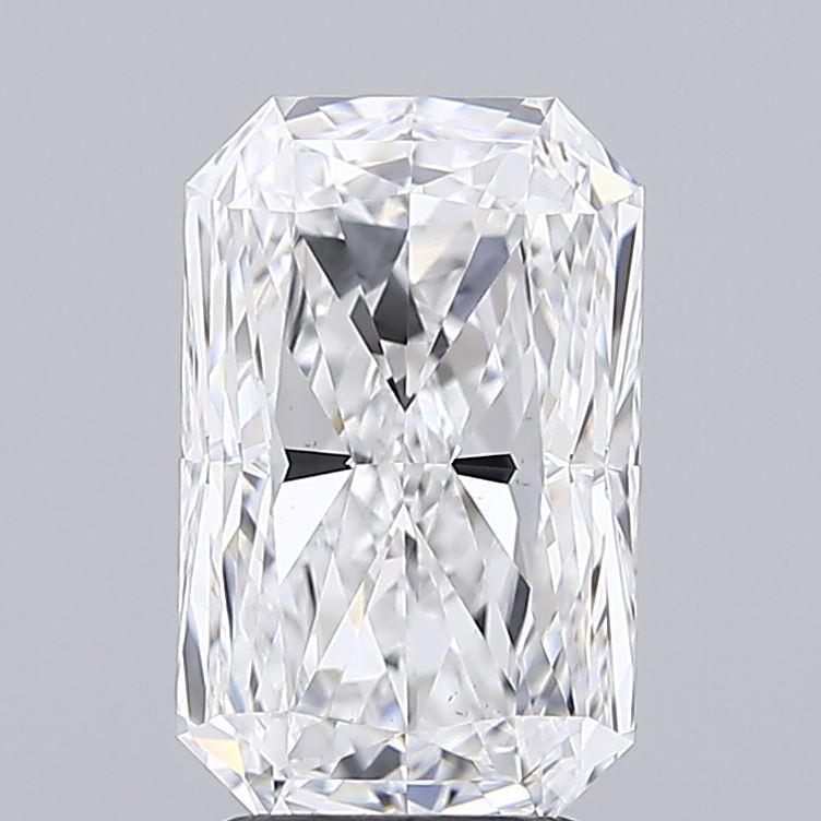 2.95 carat radiant lab grown diamond D color VS1 clarity