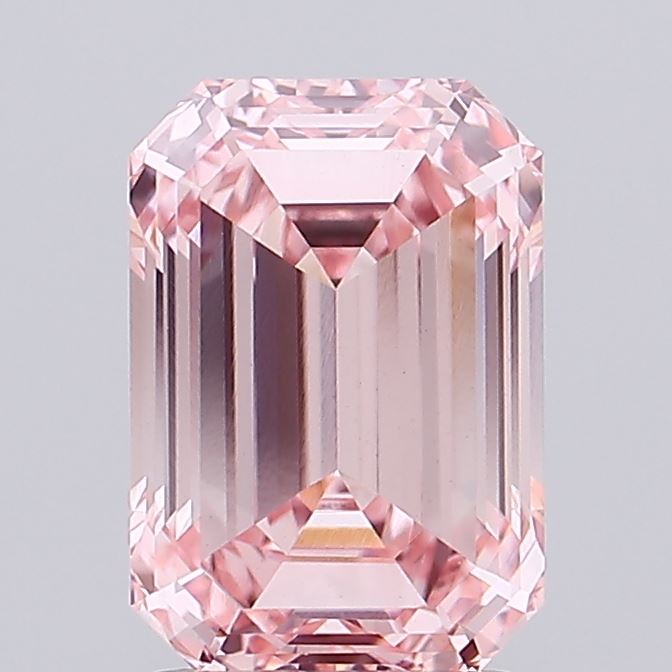 1.82 carat fancy intense pink emerald lab grown diamond VS1 clarity