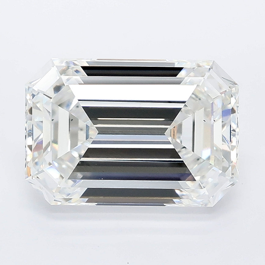4.09 carat emerald lab grown diamond E color VS1 clarity