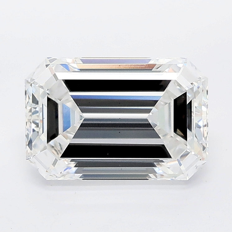 2.51 carat emerald lab grown diamond D color VS2 clarity